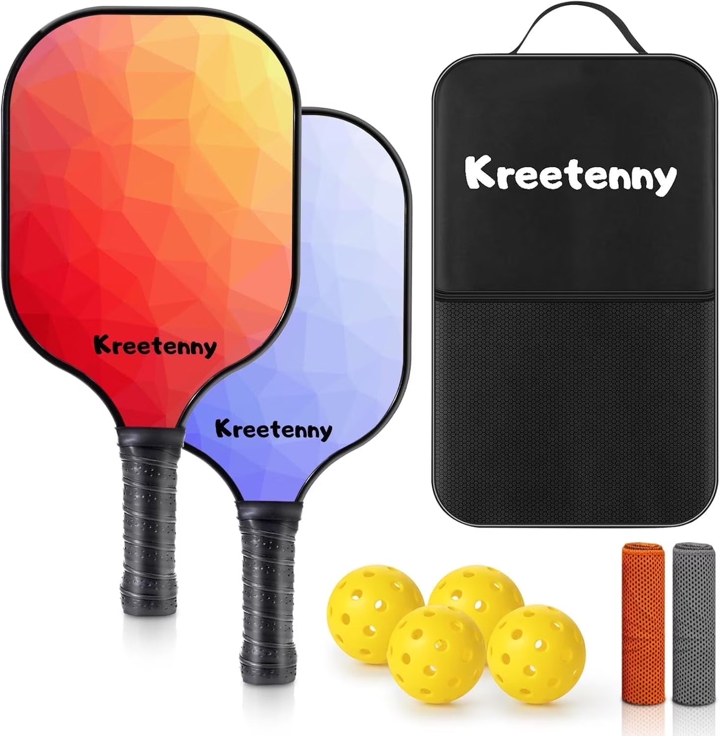 ALEXUNICON Pickleball Paddles Set of 2, Graphite Pickleball Set, Lightweight Pickle Ball Rackets 2 pack for Men and Women