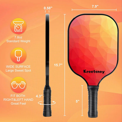 ALEXUNICON Pickleball Paddles Set of 2, Graphite Pickleball Set, Lightweight Pickle Ball Rackets 2 pack for Men and Women