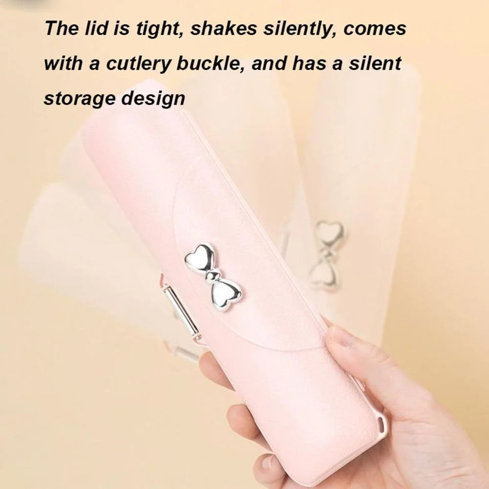 ALEXUNICON Travel Cutlery Set with Case, Stainless Steel Flatware Sets