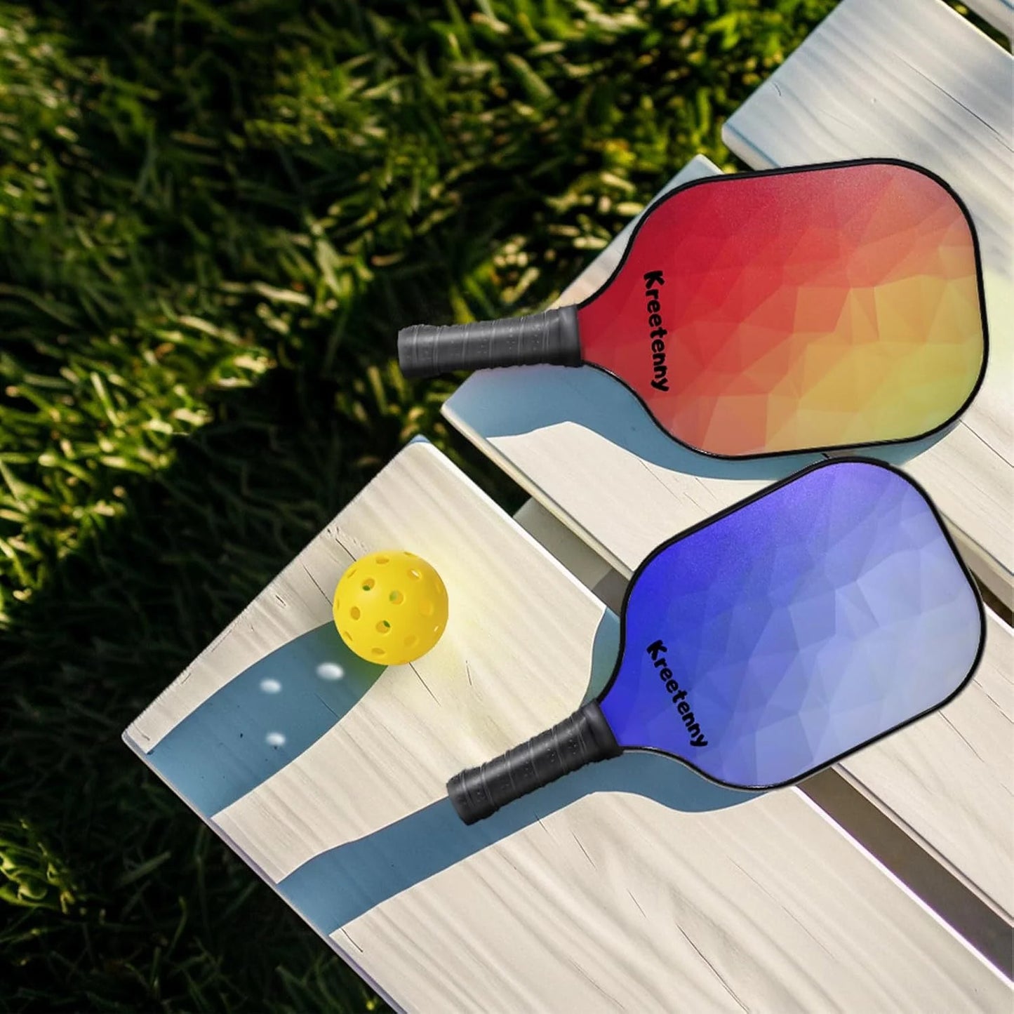 ALEXUNICON Pickleball Paddles Set of 2, Graphite Pickleball Set, Lightweight Pickle Ball Rackets 2 pack for Men and Women